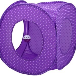 Foldable Cat Cube with Ball - Purple Color