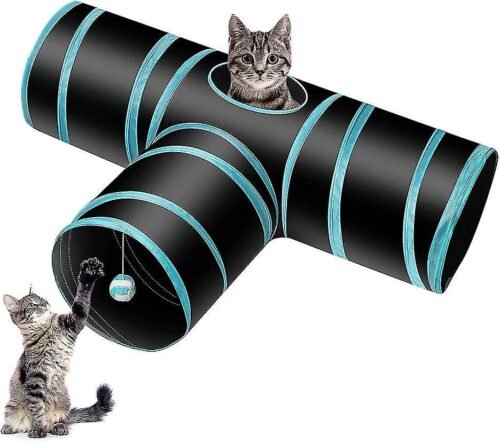 Triple Way Foldable Cat Tunnel Toy