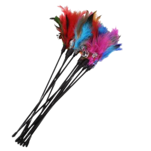 Cat Stick Toy with Feather & Bell , 12cm