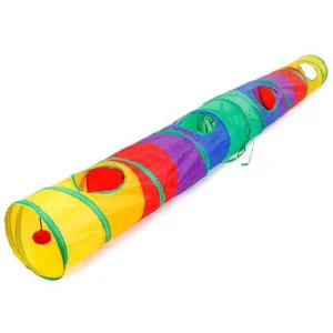 Foldable Cat Tunnel Toy - Rainbow Color